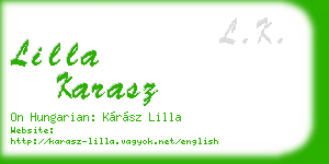 lilla karasz business card